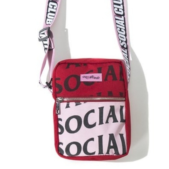 Anti Social Social Club Handbags - Anti Social Club Side Bag (pink)